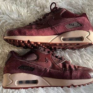 Nike Air Max 90 Premium Burgundy Crush Sneakers